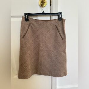 Banana Republic Brown Wool Skirt with Lining Size 6